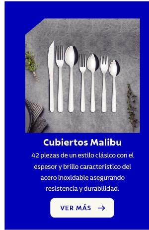 Cubiertos Malibu 42 piezas de un estilo clásico con el espesor y brillo